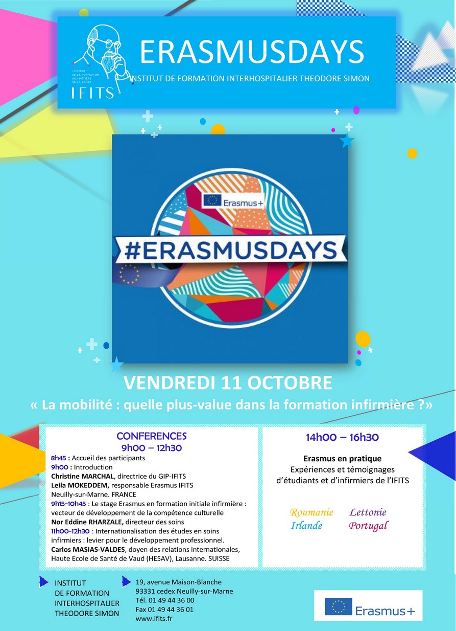 Affiche Erasmusdays 2019 à l'Ifits