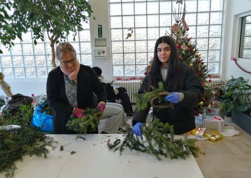 atelier couronnes de Noel