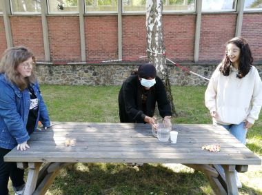 atelier à l'aveugle étudiants 