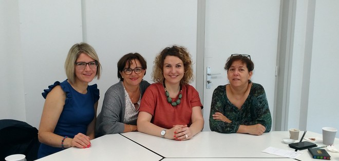 Christine Marchal et les collègues de Lettonie