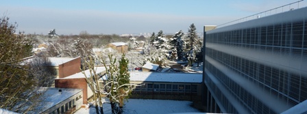 Bâtiment de l'Ifits sous la neige